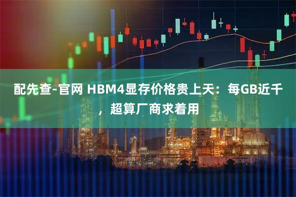 配先查-官网 HBM4显存价格贵上天：每GB近千，超算厂商求着用